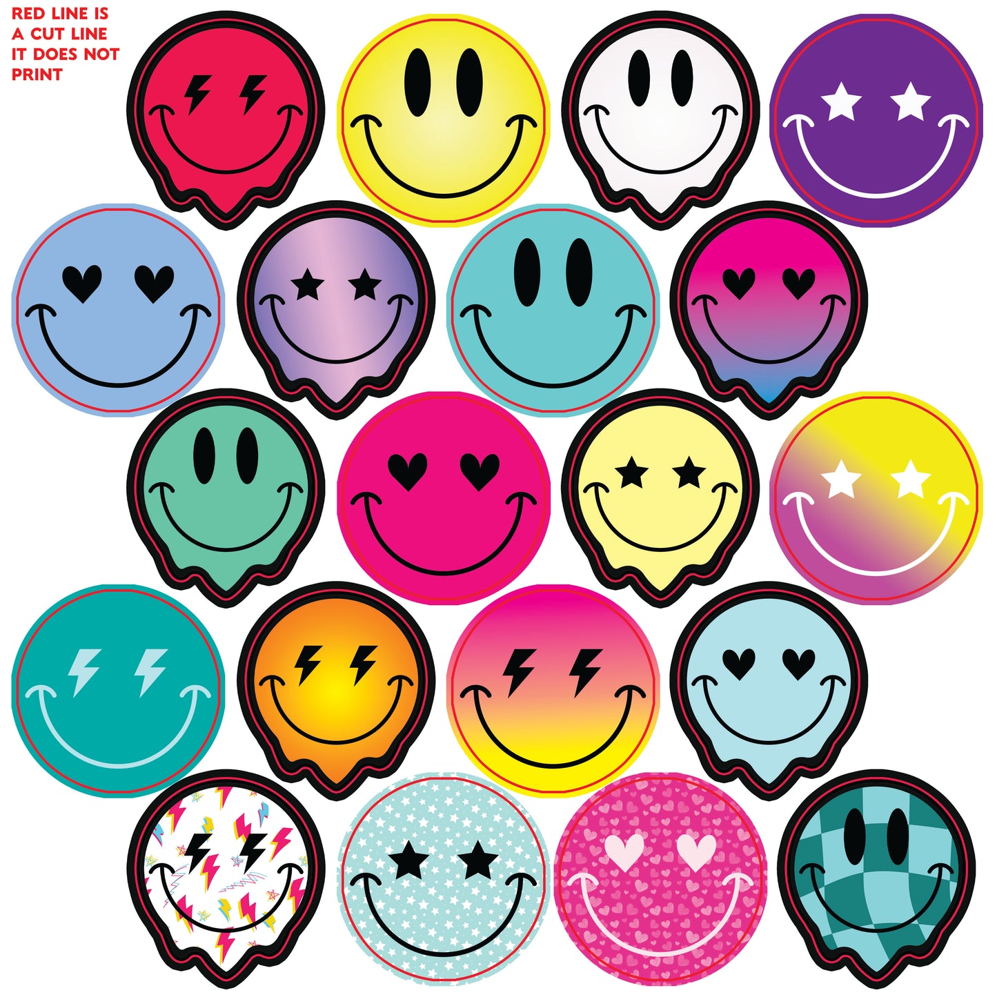 Smiley Label Pack (Non Customizable)