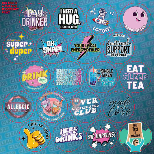 Clear Funny Label Pack (Non Customizable)