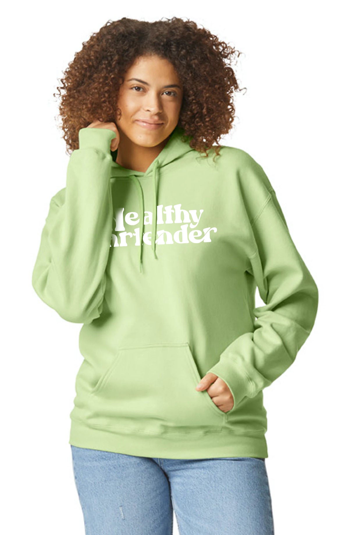 Healthy Bartender Fleece Pullover Hooded Sweatshirt