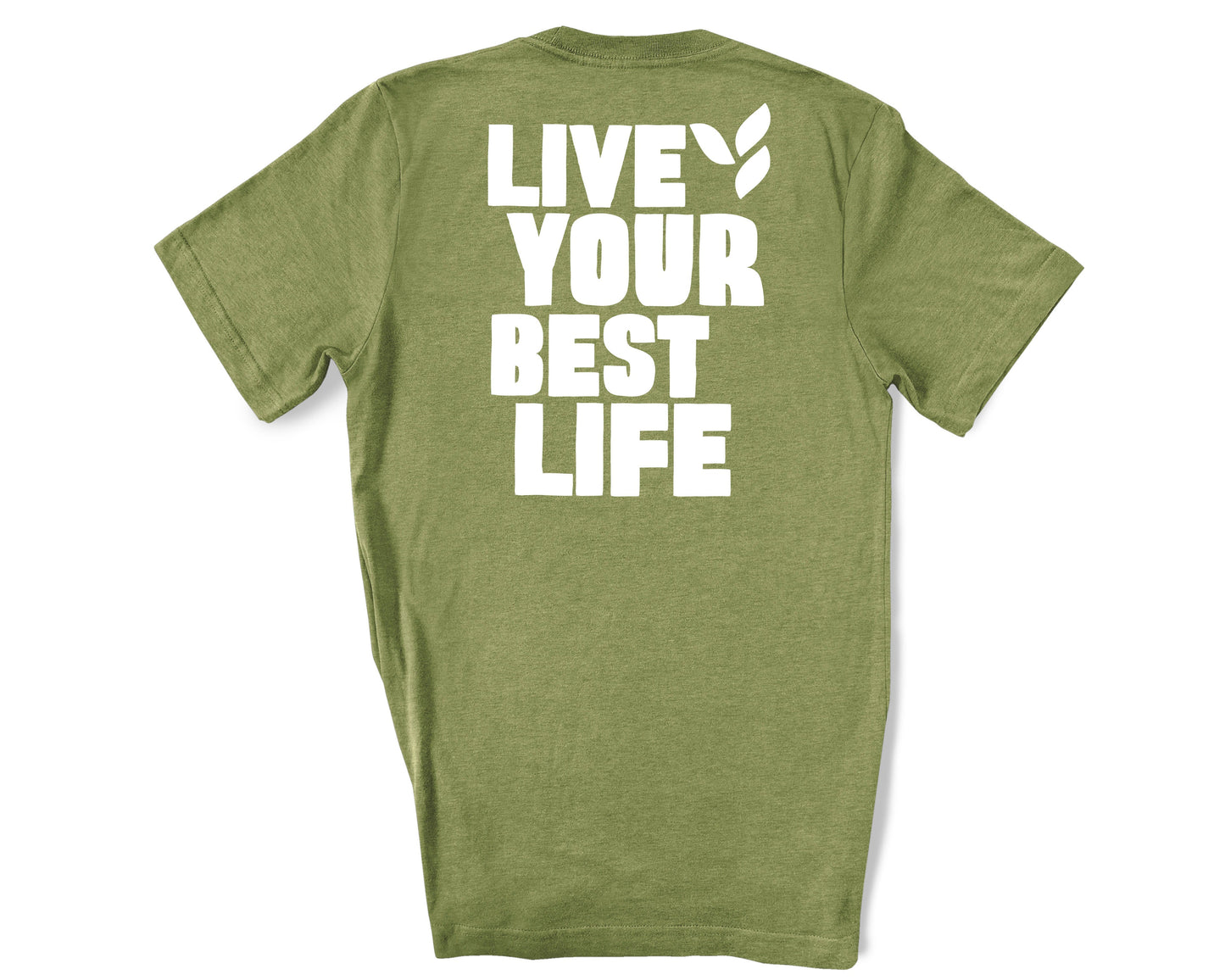 Live your best life with arched pocket logo T shirt!