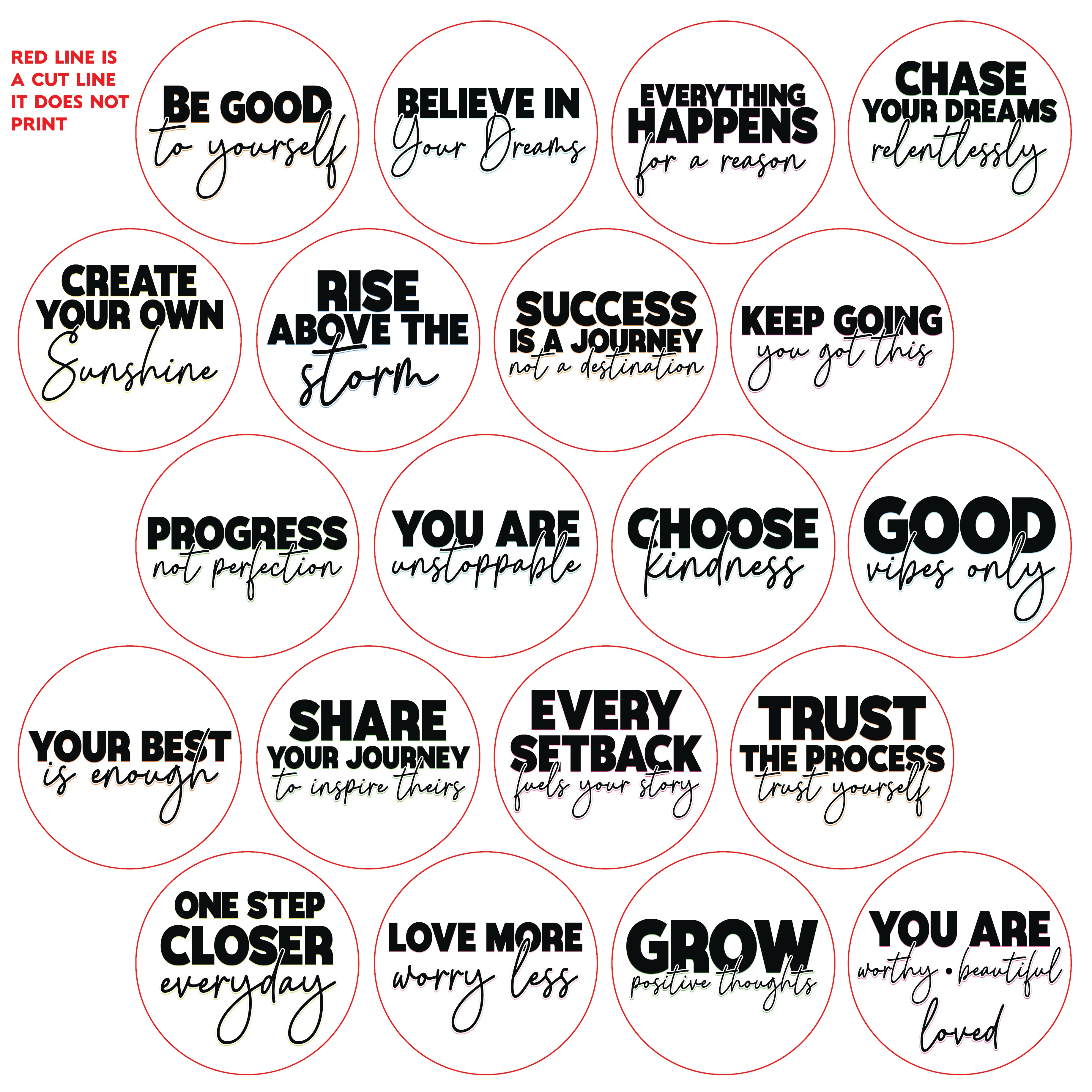 Label Rack Quotes Inspirational quotes Label Pack (Non Customizable) – Holland Creative