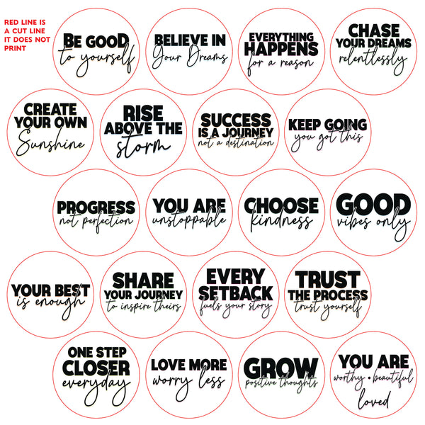 Inspirational quotes Label Pack (Non Customizable) – Holland Creative