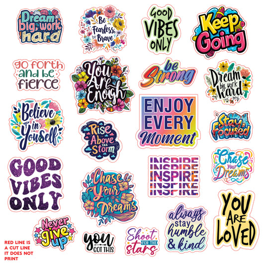 Motivation/Inspirational Label Pack (Non Customizable)