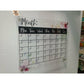 Floral Clear Acrylic Calendar 20" x 24"