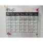Floral Clear Acrylic Calendar 20" x 24"