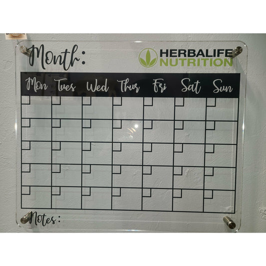 Herbalife Nutrition Clear Acrylic Calendar 20" x 24"