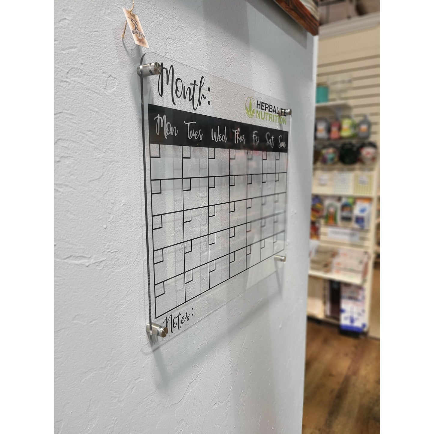 Herbalife Nutrition Clear Acrylic Calendar 20" x 24"